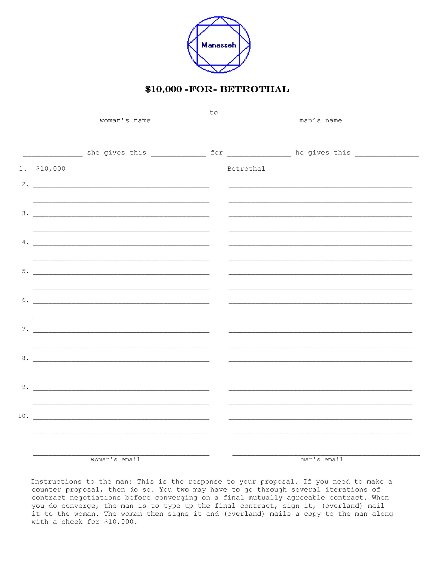 $1m - Betrothal